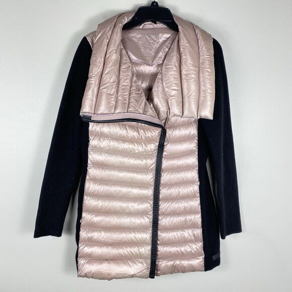 Calvin Klein Performance Woman’s Size Medium Down Puffer Jacket Pink Black - Picture 11 of 11